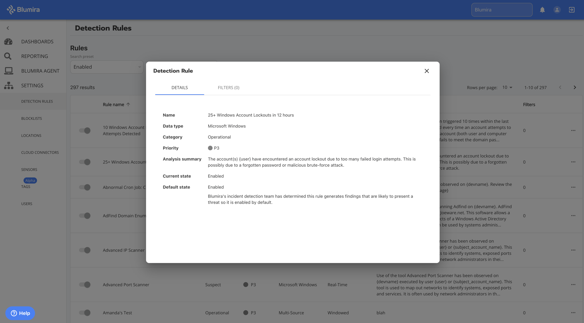 Detection Rule Detail Detection Rule Detail