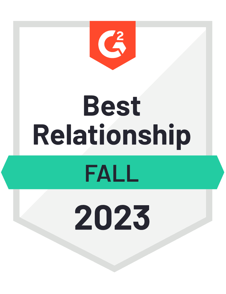 G2 Best Relationship Fall 2023