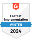 G2 Fastest Implementation Winter 2024